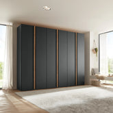 Laguna 300cm Graphite 6 Door Wardrobe - Pendle Village Furniture